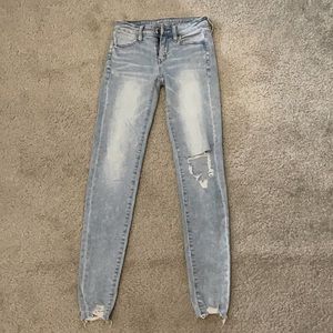 American Eagle super stretch skinny jeans, size 00 LONG.